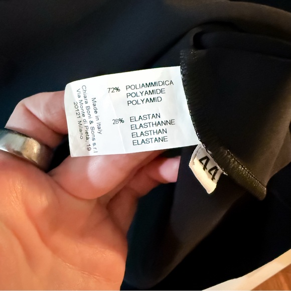 Chiara Boni Quirine V-Neck Sleeveless Midi Dress Black Size 44 US 8 - Picture 4 of 6